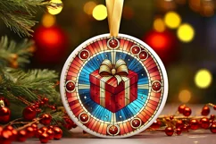 Round Christmas Ornament Sublimation|Clipart Product Image 2