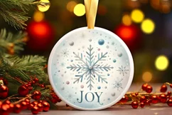 Round Christmas Ornament Sublimation|Clipart Product Image 1