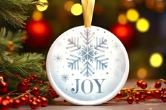 Round Christmas Ornament Sublimation|Clipart Product Image 3