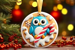 Round Christmas Ornament Sublimation|Clipart Product Image 2