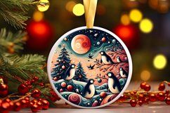 Round Christmas Ornament Sublimation|Clipart Product Image 1