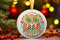 Round Christmas Ornament Sublimation|Clipart Product Image 2
