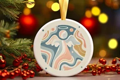 Round Christmas Ornament Sublimation|Clipart Product Image 2