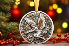 Round Christmass Ornament PNG Product Image 1