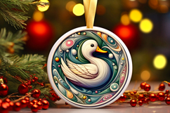 Round Christmass Ornament PNG Product Image 1