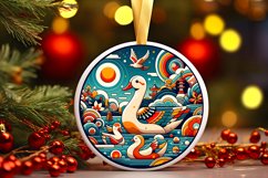 Round Christmas Ornament Sublimation|Clipart Product Image 1