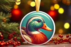 Round Christmas Ornament Sublimation|Clipart Product Image 1