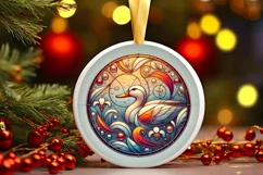 Round Christmas Ornament Sublimation|Clipart Product Image 2