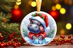 Round Christmas Ornament Sublimation|Clipart Product Image 1