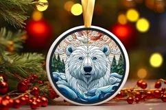 Round Christmas Ornament Sublimation|Clipart Product Image 1
