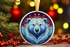 Round Christmas Ornament Sublimation|Clipart Product Image 1