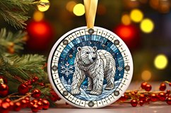 Round Christmas Ornament Sublimation|Clipart Product Image 1