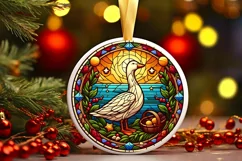Round Christmas Ornament Sublimation|Clipart Product Image 1