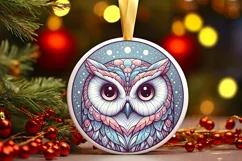 Round Christmas Ornament Sublimation|Clipart Product Image 1