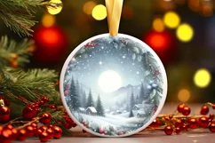Pastel Christmas Candy Scene Sublimation PNG Product Image 1