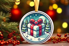 Round Christmas Ornament Sublimation|Clipart Product Image 1