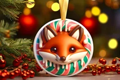 Round Christmas Ornament Sublimation|Clipart Product Image 1