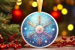 Round Christmass Ornament PNG Product Image 1