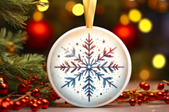 Round Christmass Ornament PNG Product Image 1