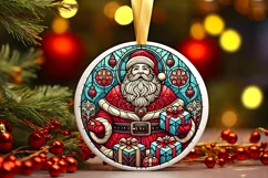 Round Christmas Ornament Sublimation|Clipart Product Image 2