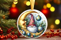 Round Christmas Ornament Sublimation|Clipart Product Image 2