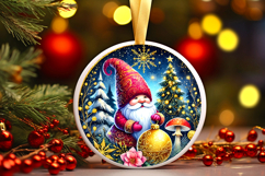 Round Christmass Ornament PNG Product Image 1