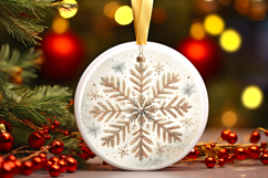 Round Christmass Ornament PNG Product Image 1