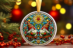 Round Christmass Ornament PNG Product Image 1