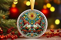 Round Christmas Ornament Sublimation|Clipart Product Image 1