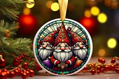Round Christmas Ornament Sublimation|Clipart Product Image 1