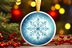 Round Christmas Ornament Sublimation|Clipart Product Image 1