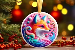 Round Christmas Ornament Sublimation|Clipart Product Image 1