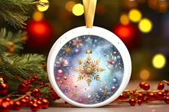 Round Christmas Ornament Sublimation|Clipart Product Image 3