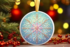Round Christmas Ornament Sublimation|Clipart Product Image 3