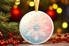 Round Christmas Ornament Sublimation|Clipart Product Image 3