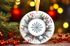 Round Christmass Ornament PNG Product Image 1