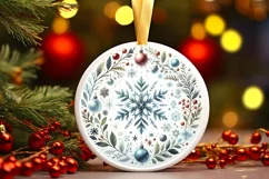 Round Christmas Ornament Sublimation|Clipart Product Image 3
