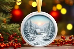Pastell Christmass Scene Molten Candy PNG Product Image 3