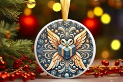 Round Christmas Ornament Sublimation|Clipart Product Image 1