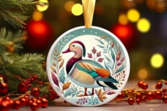 Round Christmas Ornament Sublimation|Clipart Product Image 2