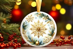 Round Christmas Ornament Sublimation|Clipart Product Image 1