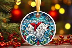 Round Christmas Ornament Sublimation|Clipart Product Image 1