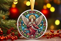 Round Christmas Ornament Sublimation|Clipart Product Image 2