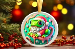 Round Christmas Ornament Sublimation|Clipart Product Image 2