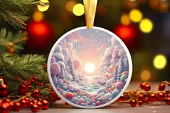 Pastell Molten Candy Winter Scene PNG Product Image 1