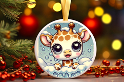 Round Christmass Ornament PNG Product Image 1