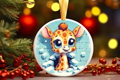 Round Christmas Ornament Sublimation|Clipart Product Image 1