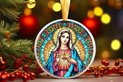 Round Christmas Ornament Sublimation|Clipart Product Image 1