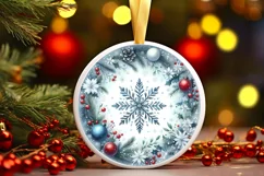 Round Christmas Ornament Sublimation|Clipart Product Image 3