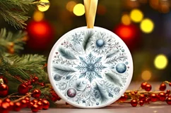 Round Christmas Ornament Sublimation|Clipart Product Image 3